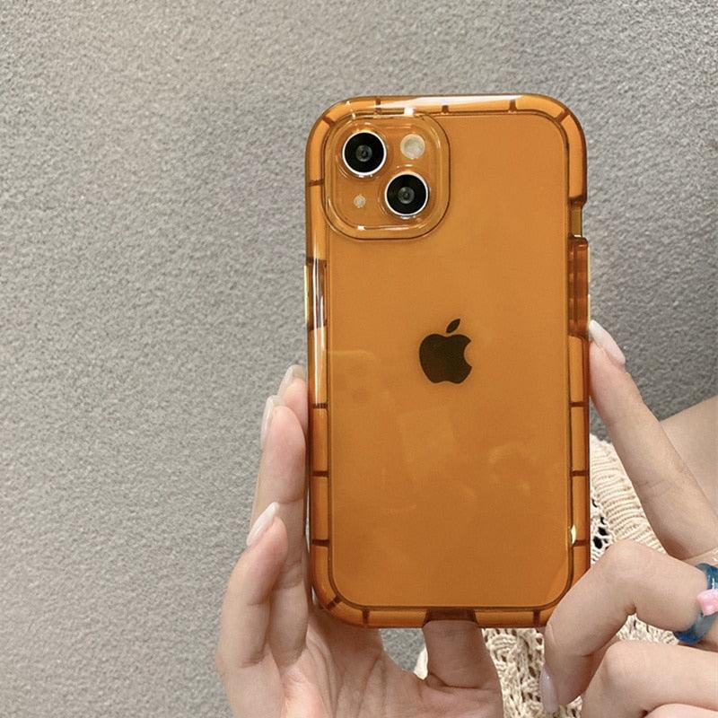 Luminous Shockproof Bumper Phone Case For iPhone 11 14 Pro Max 12 11 13 Pro Max X XR XS Max Transparent Back Cover  Full Bumper Case Strong Classic Phone Case Stevvex