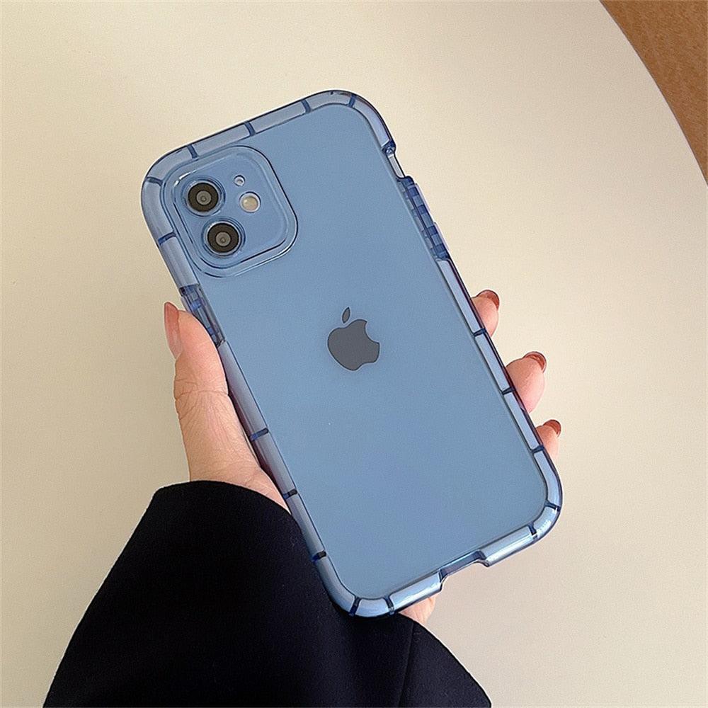 Luminous Shockproof Bumper Phone Case For iPhone 11 14 Pro Max 12 11 13 Pro Max X XR XS Max Transparent Back Cover  Full Bumper Case Strong Classic Phone Case Stevvex