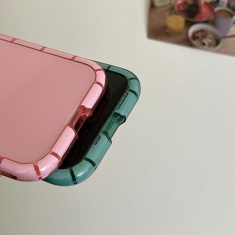 Luminous Shockproof Bumper Phone Case For iPhone 11 14 Pro Max 12 11 13 Pro Max X XR XS Max Transparent Back Cover  Full Bumper Case Strong Classic Phone Case Stevvex