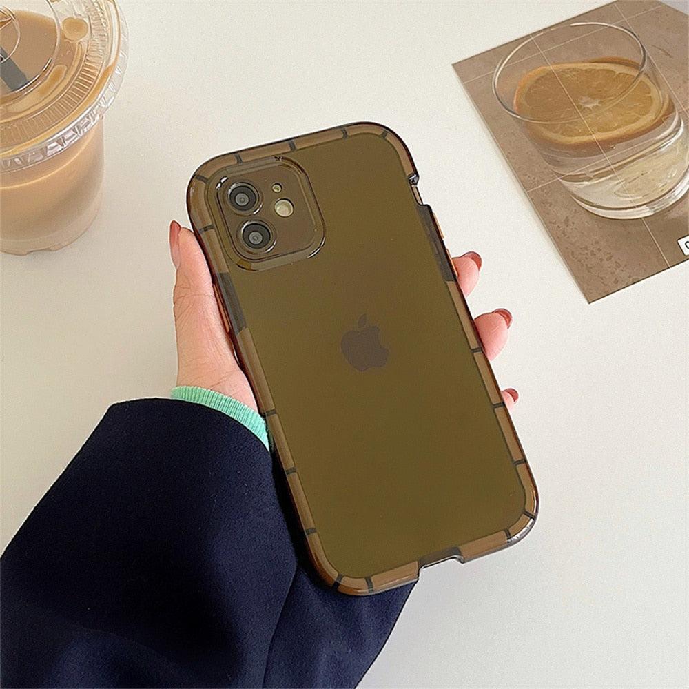 Luminous Shockproof Bumper Phone Case For iPhone 11 14 Pro Max 12 11 13 Pro Max X XR XS Max Transparent Back Cover  Full Bumper Case Strong Classic Phone Case Stevvex