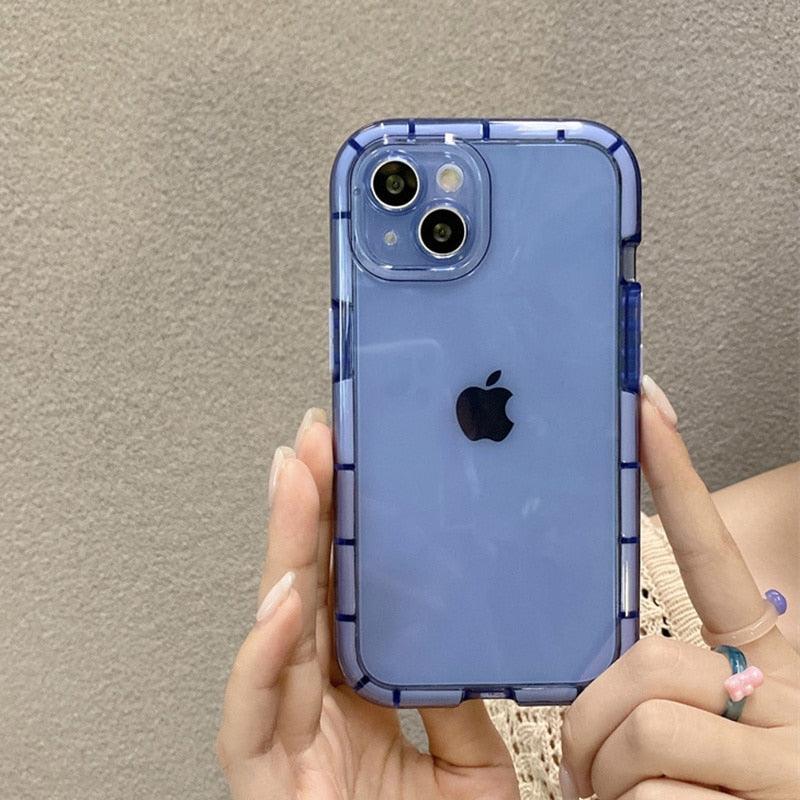 Luminous Shockproof Bumper Phone Case For iPhone 11 14 Pro Max 12 11 13 Pro Max X XR XS Max Transparent Back Cover  Full Bumper Case Strong Classic Phone Case Stevvex