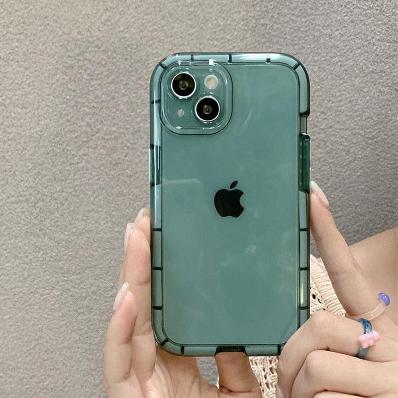 Luminous Shockproof Bumper Phone Case For iPhone 11 14 Pro Max 12 11 13 Pro Max X XR XS Max Transparent Back Cover  Full Bumper Case Strong Classic Phone Case Stevvex