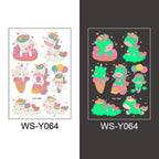 Luminous Tattoo Stickers Temporary Animal Tattoos Glow Paste on Face Arm Leg Fluorescent Waterproof Fake Tattoo For Kids Girls Stevvex