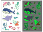 Luminous Tattoo Stickers Temporary Animal Tattoos Glow Paste on Face Arm Leg Fluorescent Waterproof Fake Tattoo For Kids Girls Stevvex