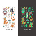 Luminous Tattoo Stickers Temporary Animal Tattoos Glow Paste on Face Arm Leg Fluorescent Waterproof Fake Tattoo For Kids Girls Stevvex