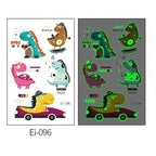 Luminous Tattoo Stickers Temporary Animal Tattoos Glow Paste on Face Arm Leg Fluorescent Waterproof Fake Tattoo For Kids Girls Stevvex