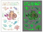 Luminous Tattoo Stickers Temporary Animal Tattoos Glow Paste on Face Arm Leg Fluorescent Waterproof Fake Tattoo For Kids Girls Stevvex