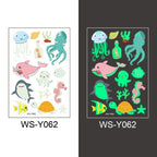 Luminous Tattoo Stickers Temporary Animal Tattoos Glow Paste on Face Arm Leg Fluorescent Waterproof Fake Tattoo For Kids Girls Stevvex