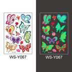 Luminous Tattoo Stickers Temporary Animal Tattoos Glow Paste on Face Arm Leg Fluorescent Waterproof Fake Tattoo For Kids Girls Stevvex