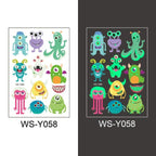 Luminous Tattoo Stickers Temporary Animal Tattoos Glow Paste on Face Arm Leg Fluorescent Waterproof Fake Tattoo For Kids Girls Stevvex