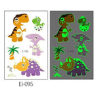 Luminous Tattoo Stickers Temporary Animal Tattoos Glow Paste on Face Arm Leg Fluorescent Waterproof Fake Tattoo For Kids Girls Stevvex