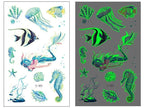 Luminous Tattoo Stickers Temporary Animal Tattoos Glow Paste on Face Arm Leg Fluorescent Waterproof Fake Tattoo For Kids Girls Stevvex