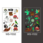 Luminous Tattoo Stickers Temporary Animal Tattoos Glow Paste on Face Arm Leg Fluorescent Waterproof Fake Tattoo For Kids Girls Stevvex