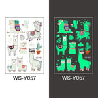 Luminous Tattoo Stickers Temporary Animal Tattoos Glow Paste on Face Arm Leg Fluorescent Waterproof Fake Tattoo For Kids Girls Stevvex