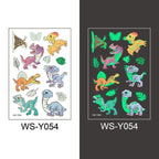 Luminous Tattoo Stickers Temporary Animal Tattoos Glow Paste on Face Arm Leg Fluorescent Waterproof Fake Tattoo For Kids Girls Stevvex