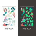 Luminous Tattoo Stickers Temporary Animal Tattoos Glow Paste on Face Arm Leg Fluorescent Waterproof Fake Tattoo For Kids Girls Stevvex