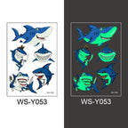 Luminous Tattoo Stickers Temporary Animal Tattoos Glow Paste on Face Arm Leg Fluorescent Waterproof Fake Tattoo For Kids Girls Stevvex