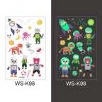 Luminous Tattoo Stickers Temporary Animal Tattoos Glow Paste on Face Arm Leg Fluorescent Waterproof Fake Tattoo For Kids Girls Stevvex