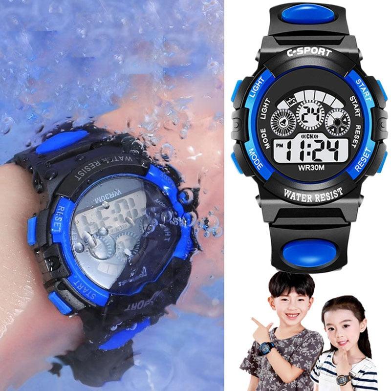 Luminous Watch For Children Students Dial Electronic Watch Multi-function Wrist Watch Kids Sports Watch Functional Digital Kids Watches LED Light Wristwatches For Boys Girls Stevvex