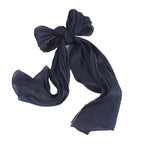 Lustrous Thread Hijab with Satin & Crinkle Texture, Featuring Metal Chain (MH142)