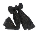 Lustrous Thread Hijab with Satin & Crinkle Texture, Featuring Metal Chain (MH142)