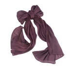 Lustrous Thread Hijab with Satin & Crinkle Texture, Featuring Metal Chain (MH142)