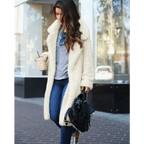 Luxurious Autumn Winter Jacket Female Coat Solid Color Fleece Coats Casual Outerwear Warm Soft Cardigan Fur Jackets For Female Clothes