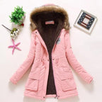 Luxurious Autumn Winter Women Cotton Jacket Padded Casual Slim Coat Emboridery Hooded Size 3XL Wadded Overcoat