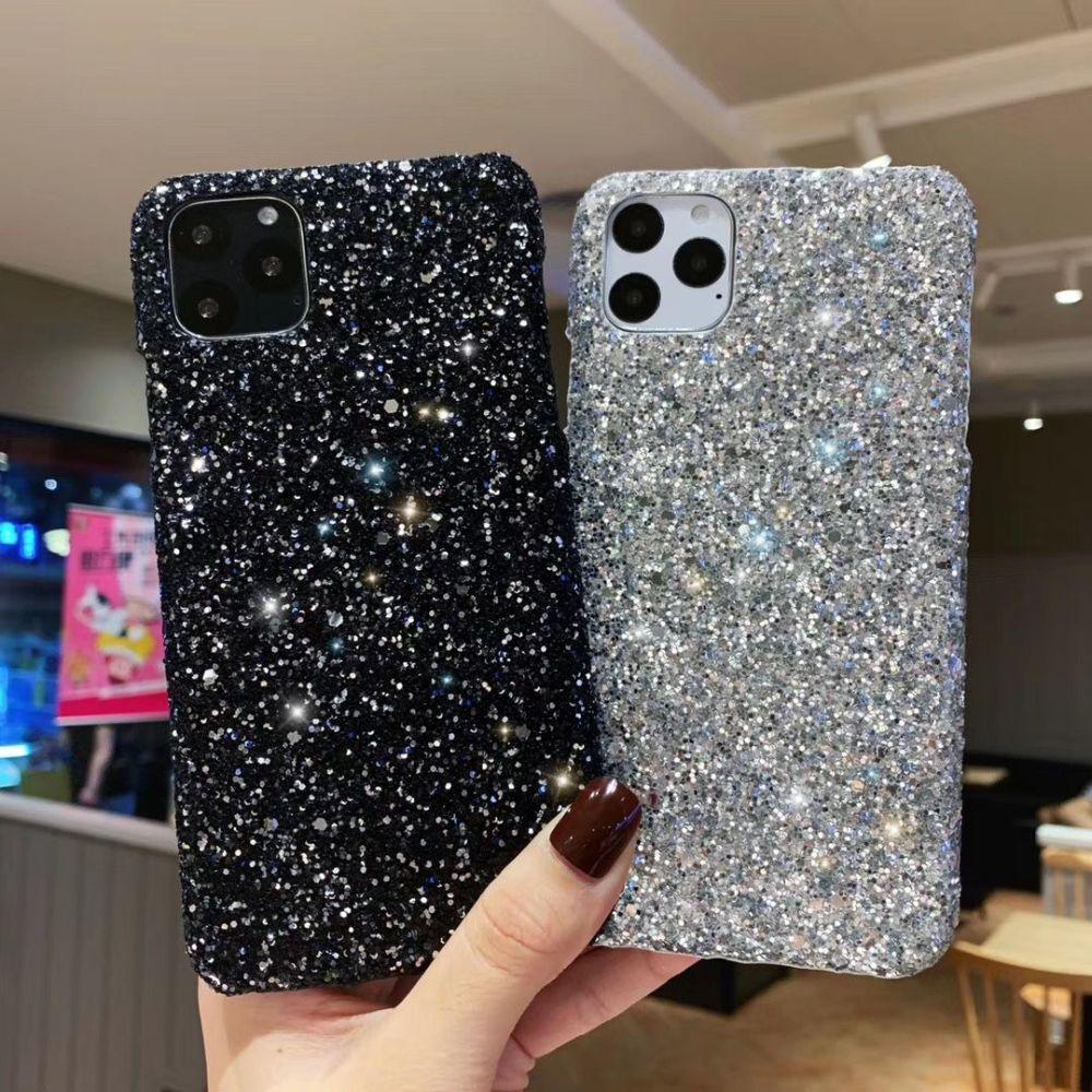 Luxurious Glitter Case For iPhone 11 Pro XS Max Case Cover For iPhone 6 7 8 Plus 11Pro Max 13 Pro Max Ultra Thin Sparkle Diamond Full Body Protective Edges Precise Fit Dustproof Anti Fingerprint Scratch-Resistant Phone Cover Stevvex