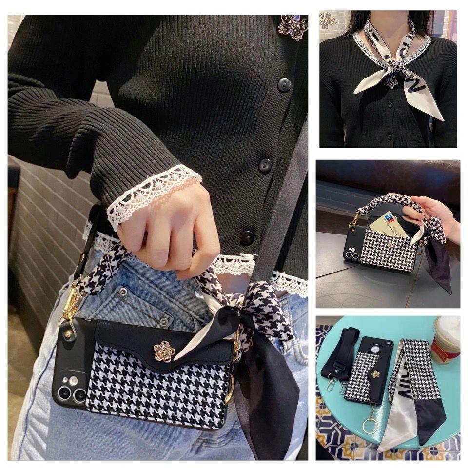 Luxurious Handbag Back Card Slot Lanyard Phone Case For iPhone 13 12 11 Pro X XS XR Max Shockproof Magnetic Case Compatible with iPhone Stevvex