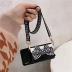 Luxurious Handbag Back Card Slot Lanyard Phone Case For iPhone 13 12 11 Pro X XS XR Max Shockproof Magnetic Case Compatible with iPhone Stevvex