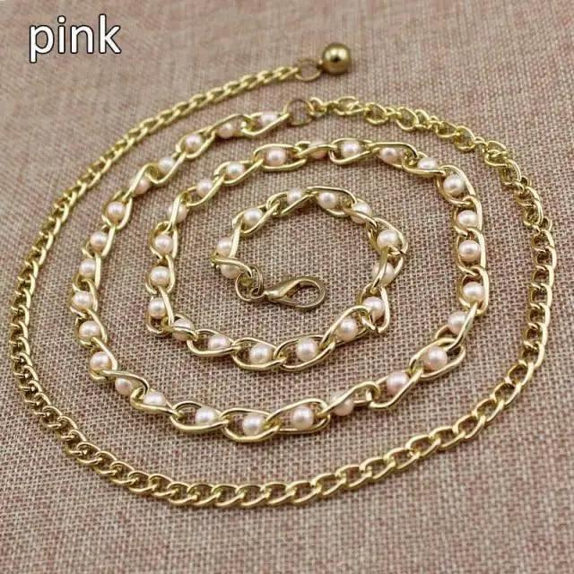 Luxurious Metal Adjustable Thin Strap Body Link Belts For Women Fashion Long Tassel Belly Metal Chain Waistbands For Women Stevvex
