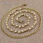 Luxurious Metal Adjustable Thin Strap Body Link Belts For Women Fashion Long Tassel Belly Metal Chain Waistbands For Women Stevvex