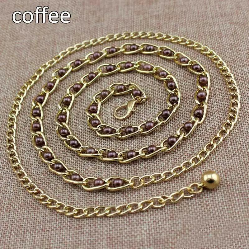 Luxurious Metal Adjustable Thin Strap Body Link Belts For Women Fashion Long Tassel Belly Metal Chain Waistbands For Women Stevvex
