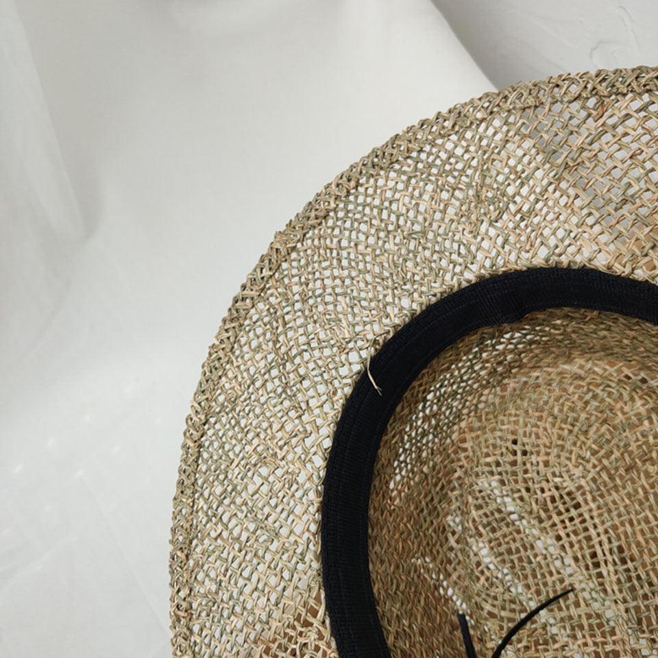 Luxurious New Handmade Straw Beach Hat For Women Summer Hat Luxury Cap Fashion Straw Hat Flat Sun Protection Hats Beautiful Unique Design 55-60cm Stevvex