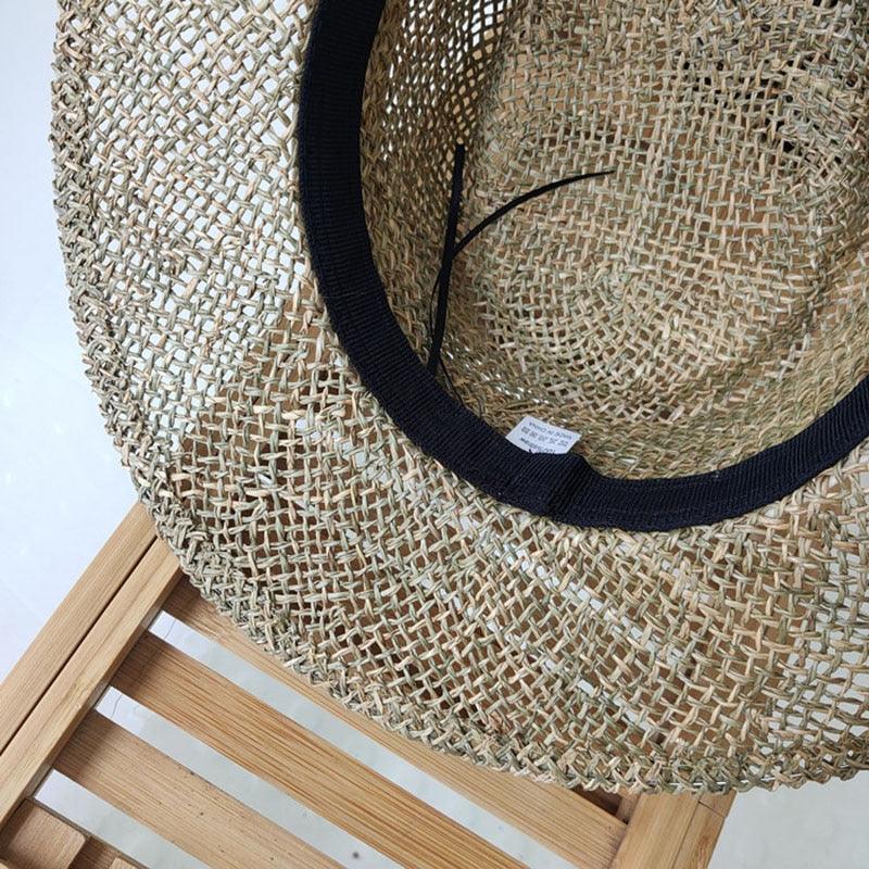 Luxurious New Handmade Straw Beach Hat For Women Summer Hat Luxury Cap Fashion Straw Hat Flat Sun Protection Hats Beautiful Unique Design 55-60cm Stevvex