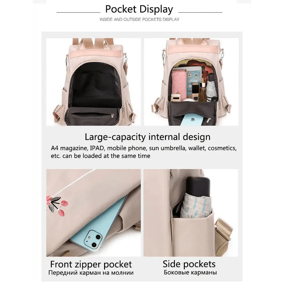Luxurious Waterproof Women's Backpack Fashionable Anti-theft Women Backpacks Nice Print School Bag High Quality Large Capacity Backpack Stevvex