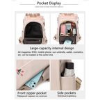 Luxurious Waterproof Women's Backpack Fashionable Anti-theft Women Backpacks Nice Print School Bag High Quality Large Capacity Backpack Stevvex