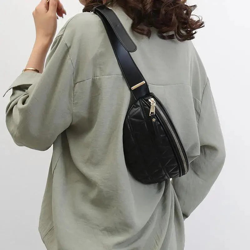 Luxurious Women PU Leather Waist Bags Waterproof Belt Bag Cross Body Fanny Pack Travel Bum Bag Stevvex