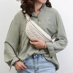 Luxurious Women PU Leather Waist Bags Waterproof Belt Bag Cross Body Fanny Pack Travel Bum Bag Stevvex
