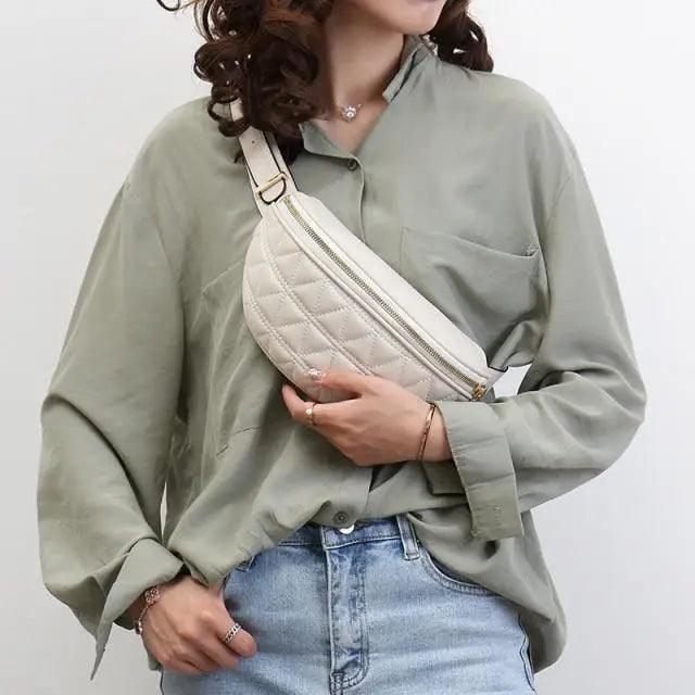 Luxurious Women PU Leather Waist Bags Waterproof Belt Bag Cross Body Fanny Pack Travel Bum Bag Stevvex