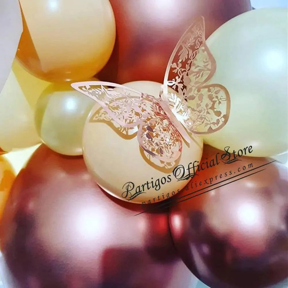 Luxury 3D Wall Stunning 12Pcs 4D Hollow Butterfly Wall Sticker Home Decoration Wall Stickers wedding Party Wedding Decors Butterfly Kids Room Decors Stevvex