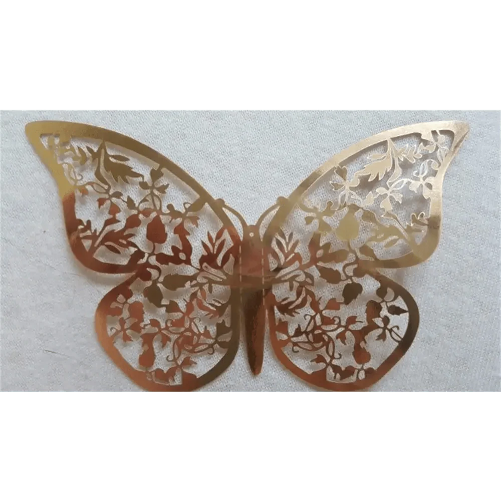Luxury 3D Wall Stunning 12Pcs 4D Hollow Butterfly Wall Sticker Home Decoration Wall Stickers wedding Party Wedding Decors Butterfly Kids Room Decors Stevvex
