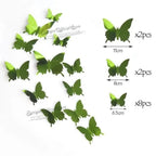 Luxury 3D Wall Stunning 12Pcs 4D Hollow Butterfly Wall Sticker Home Decoration Wall Stickers wedding Party Wedding Decors Butterfly Kids Room Decors Stevvex