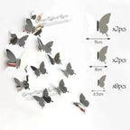 Luxury 3D Wall Stunning 12Pcs 4D Hollow Butterfly Wall Sticker Home Decoration Wall Stickers wedding Party Wedding Decors Butterfly Kids Room Decors Stevvex