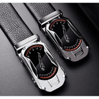 Luxury Automatic Black Genuine Leather Business Belt For Men New Fashion High Quality Black Belts Stevvex
