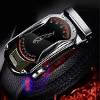 Luxury Automatic Black Genuine Leather Business Belt For Men New Fashion High Quality Black Belts Stevvex