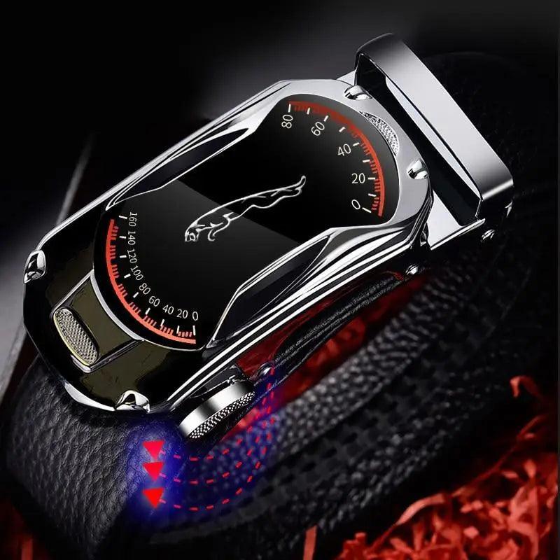 Luxury Automatic Black Genuine Leather Business Belt For Men New Fashion High Quality Black Belts Stevvex