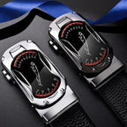 Luxury Automatic Black Genuine Leather Business Belt For Men New Fashion High Quality Black Belts Stevvex