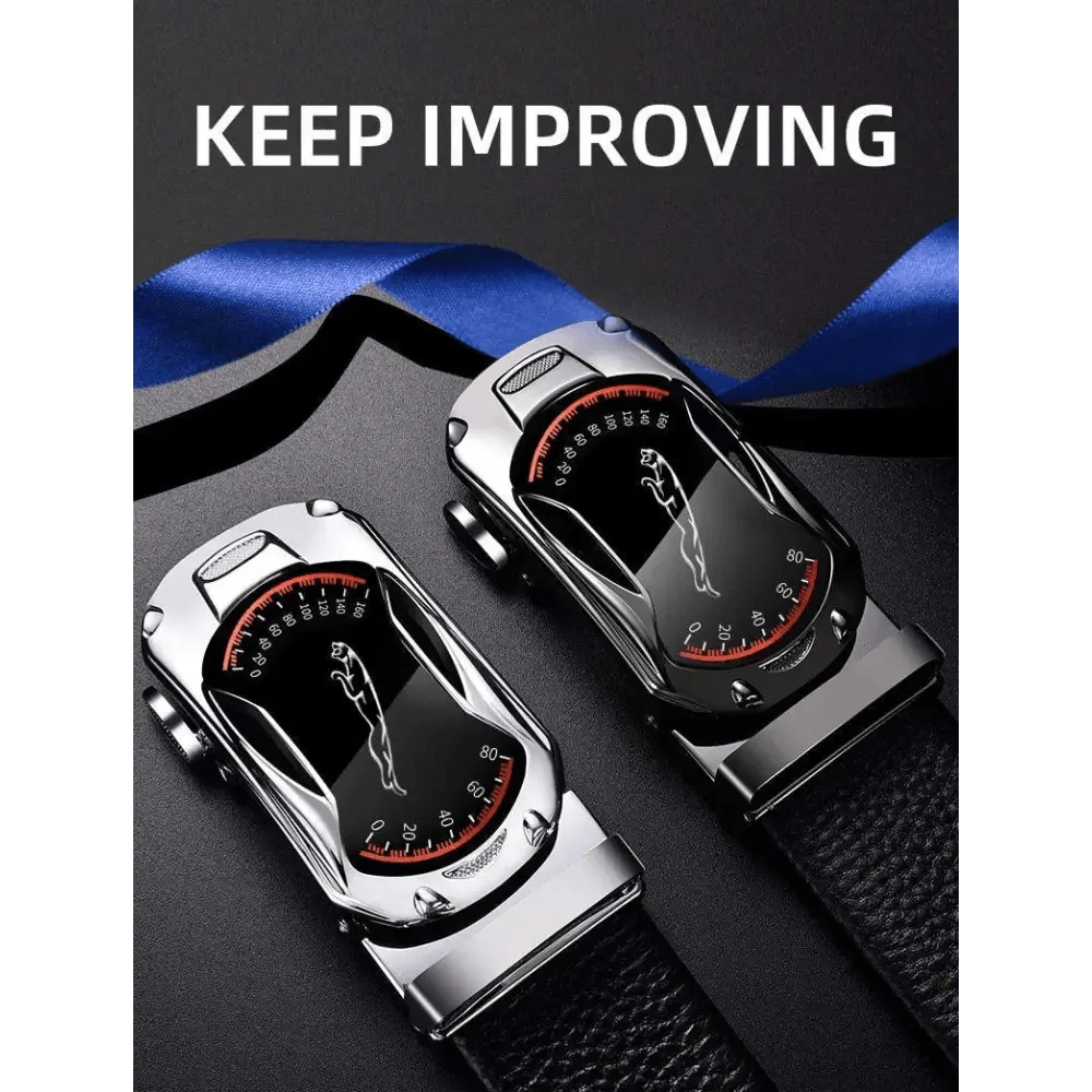 Luxury Automatic Black Genuine Leather Business Belt For Men New Fashion High Quality Black Belts Stevvex